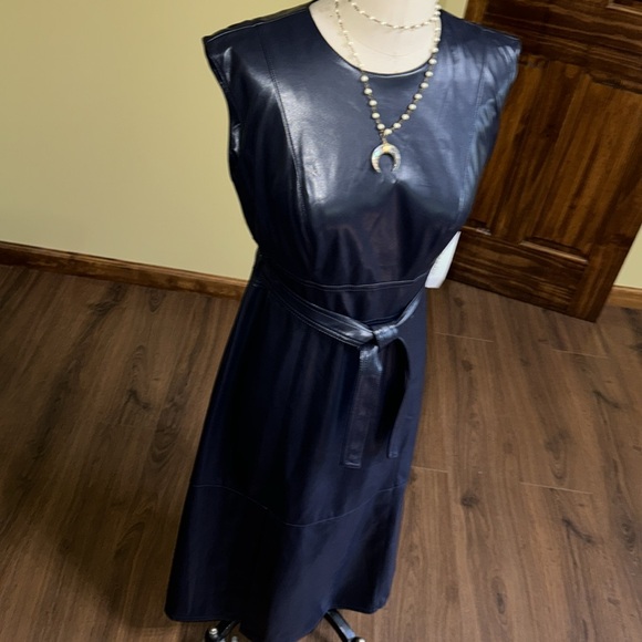 Calvin Klein faux leather Dress 0795 - Picture 6 of 7